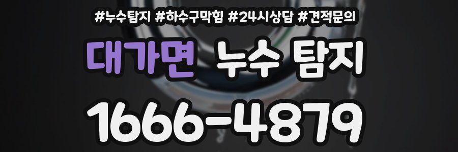 대가면 누수 탐지