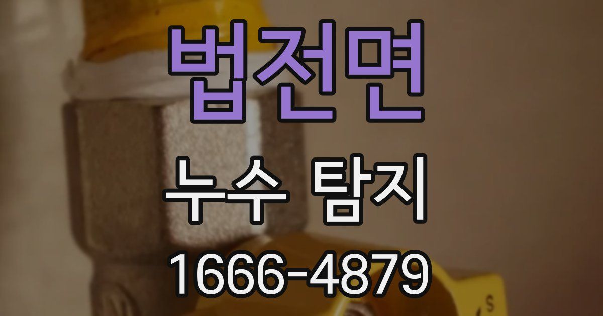 법전면 누수 탐지