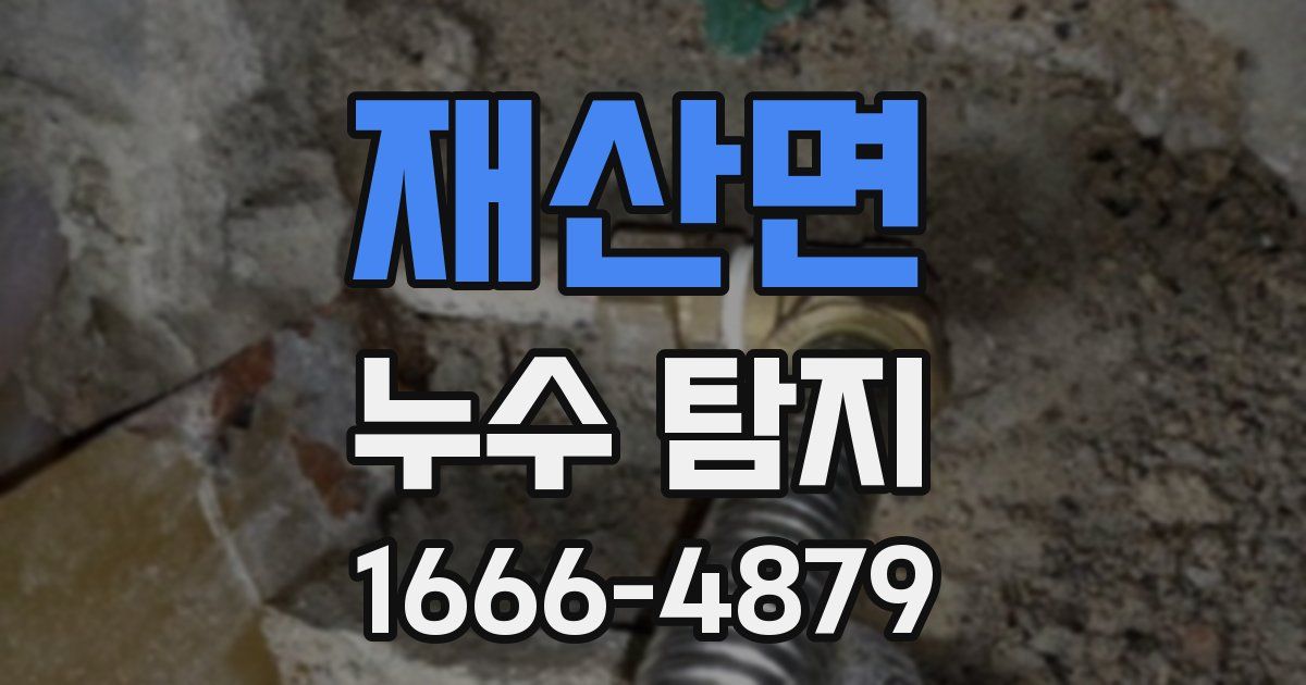 재산면 누수 탐지