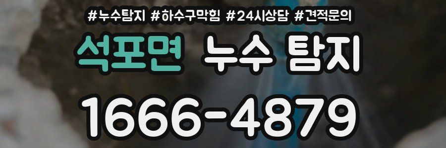 석포면 누수 탐지