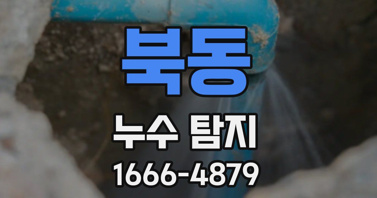 북동 누수 탐지
