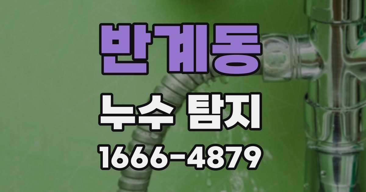 반계동 누수 탐지