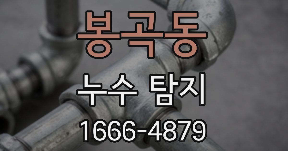 봉곡동 누수 탐지