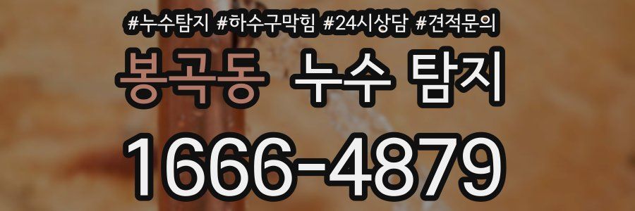 봉곡동 누수 탐지
