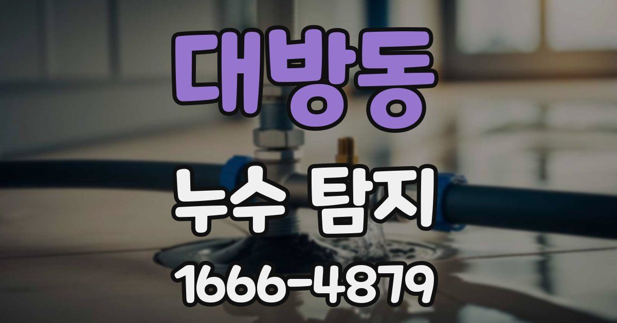 대방동 누수 탐지