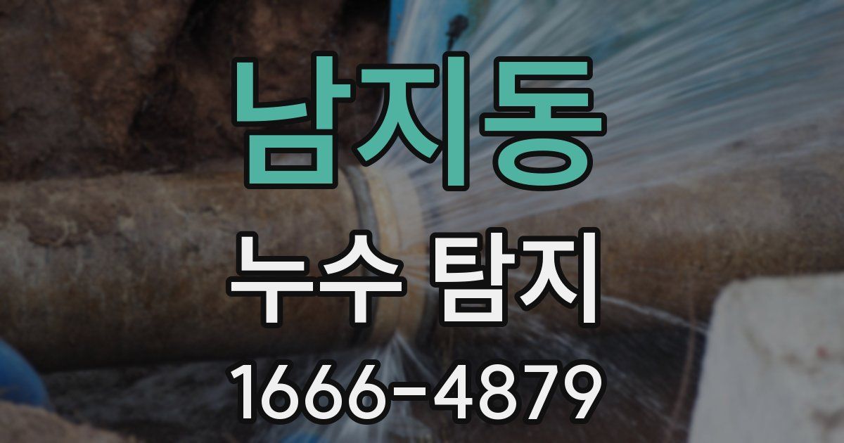 남지동 누수 탐지