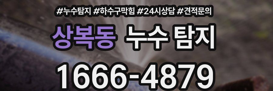 상복동 누수 탐지