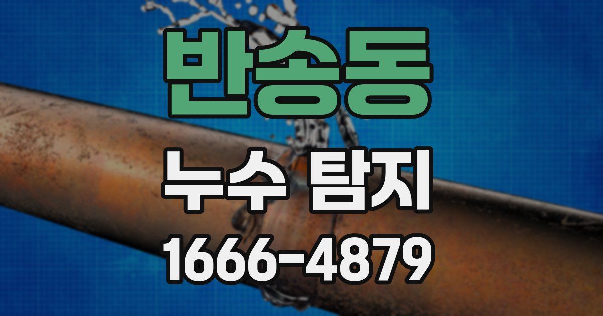반송동 누수 탐지