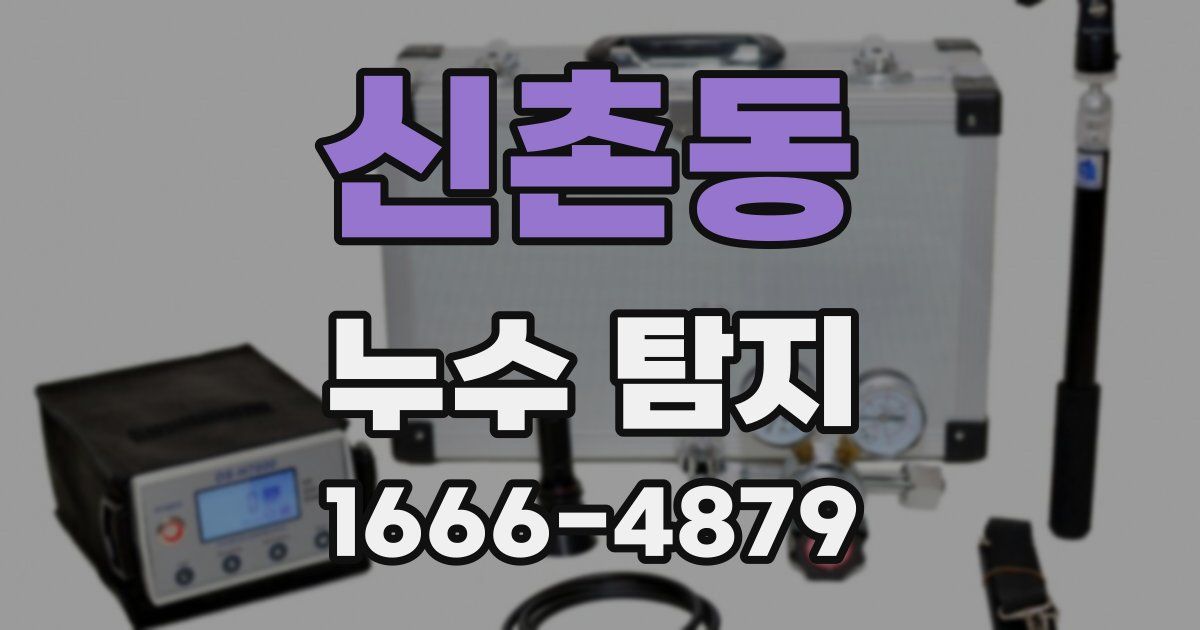 신촌동 누수 탐지