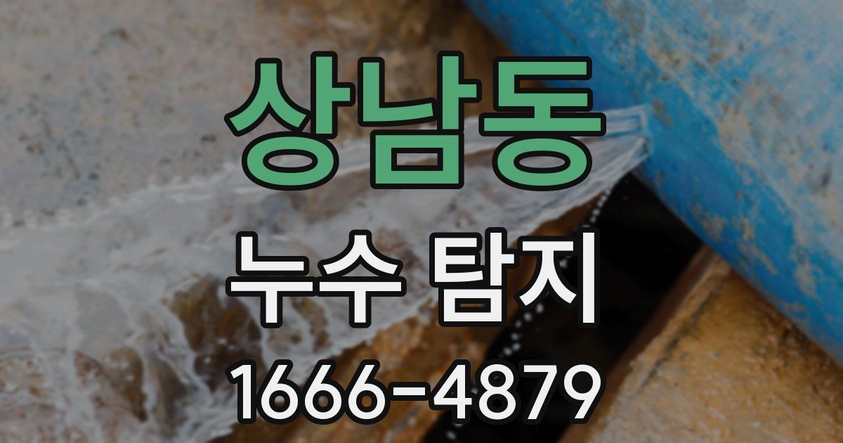 상남동 누수 탐지