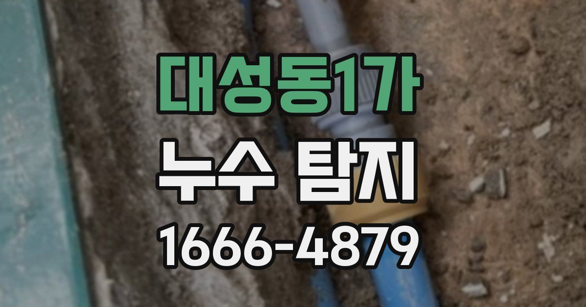 대성동1가 누수 탐지