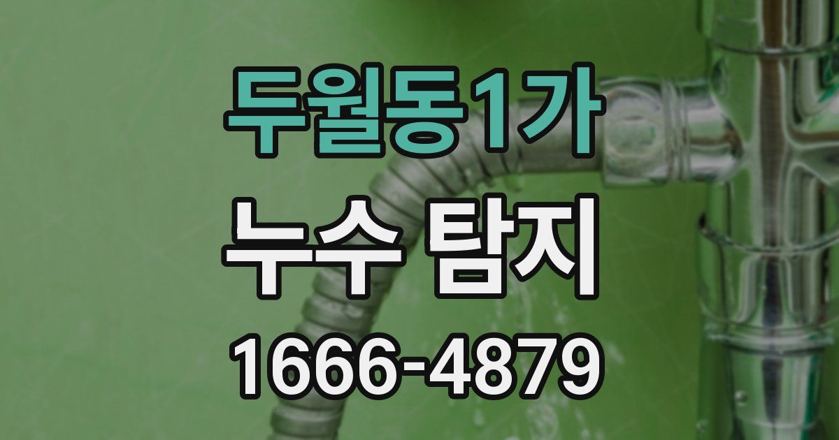 두월동1가 누수 탐지