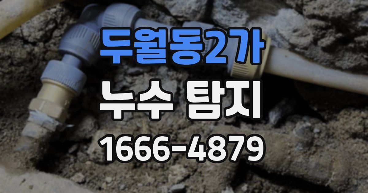 두월동2가 누수 탐지