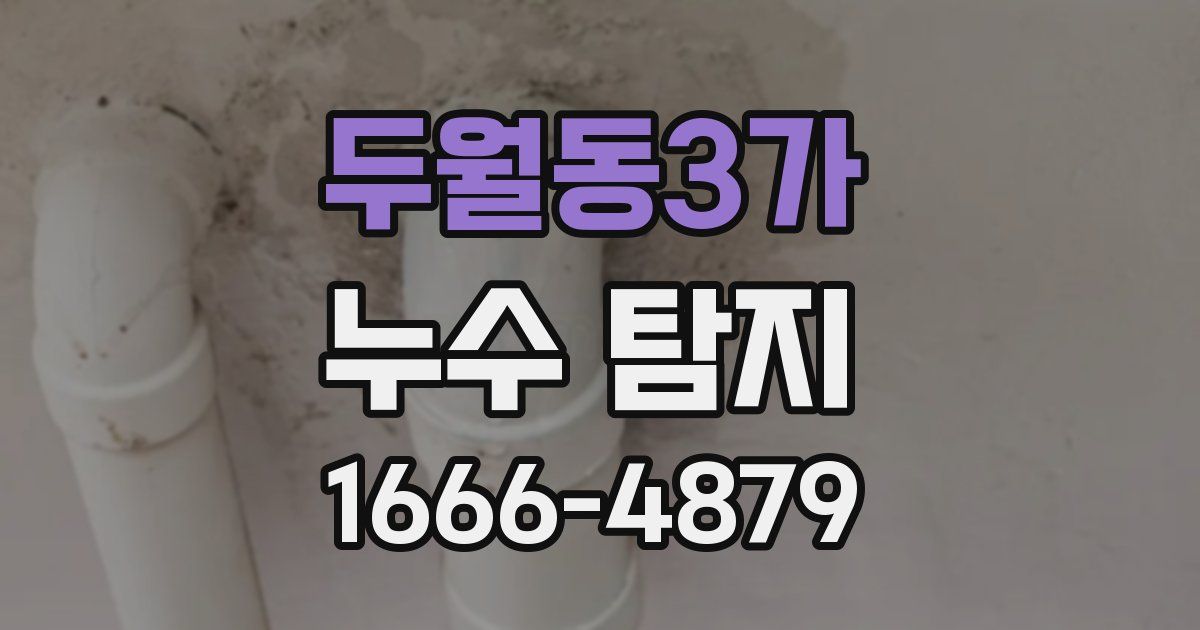 두월동3가 누수 탐지