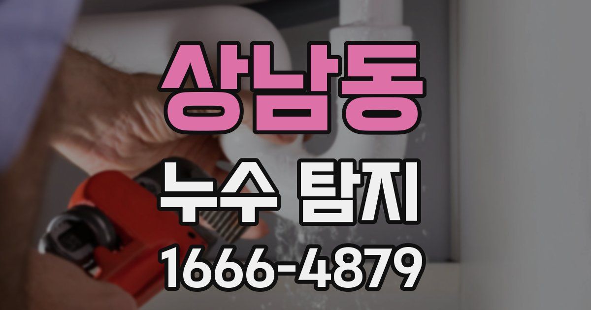 상남동 누수 탐지
