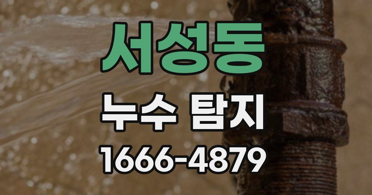 서성동 누수 탐지