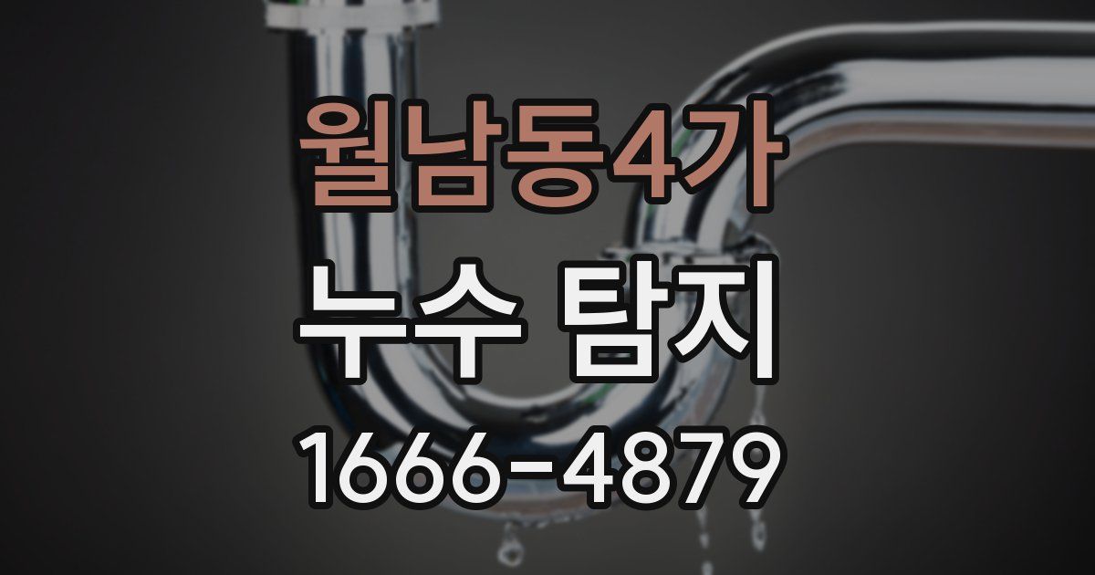 월남동4가 누수 탐지