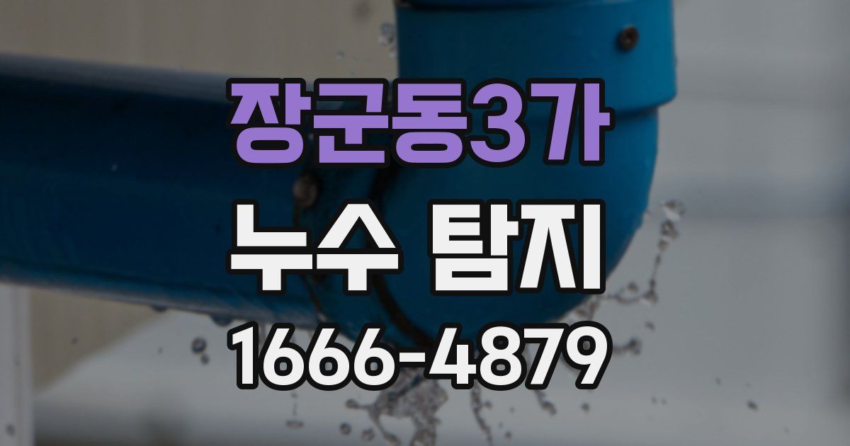 장군동3가 누수 탐지