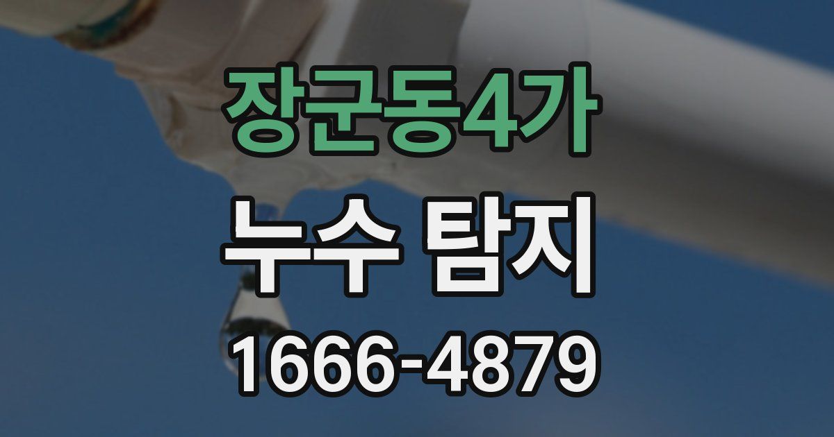 장군동4가 누수 탐지