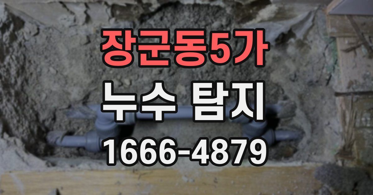 장군동5가 누수 탐지