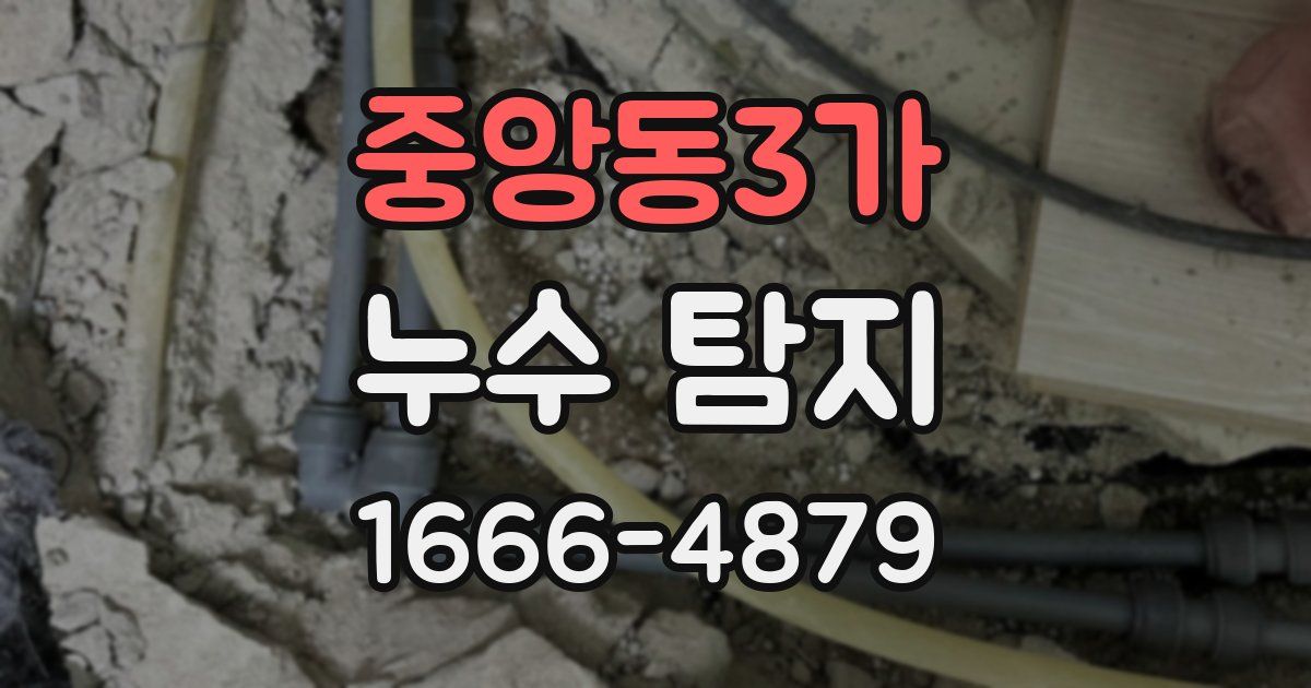 중앙동3가 누수 탐지