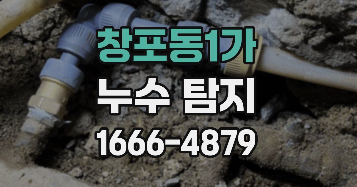 창포동1가 누수 탐지