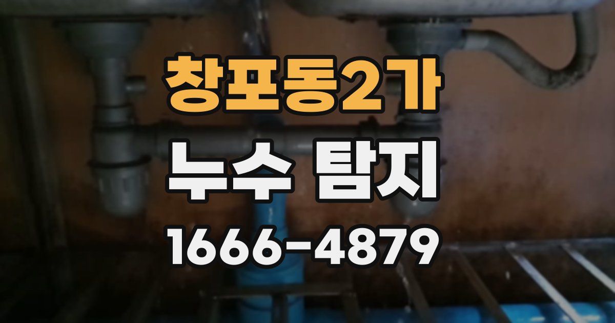 창포동2가 누수 탐지