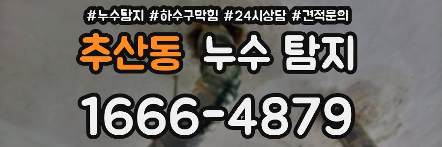 추산동 누수 탐지