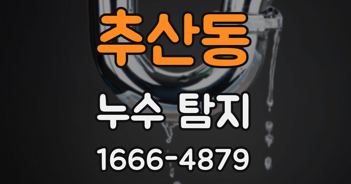 추산동 누수 탐지