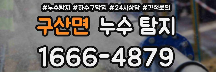구산면 누수 탐지
