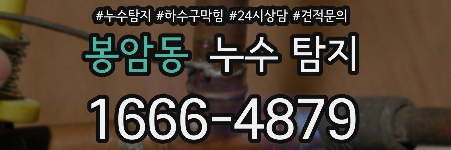 봉암동 누수 탐지