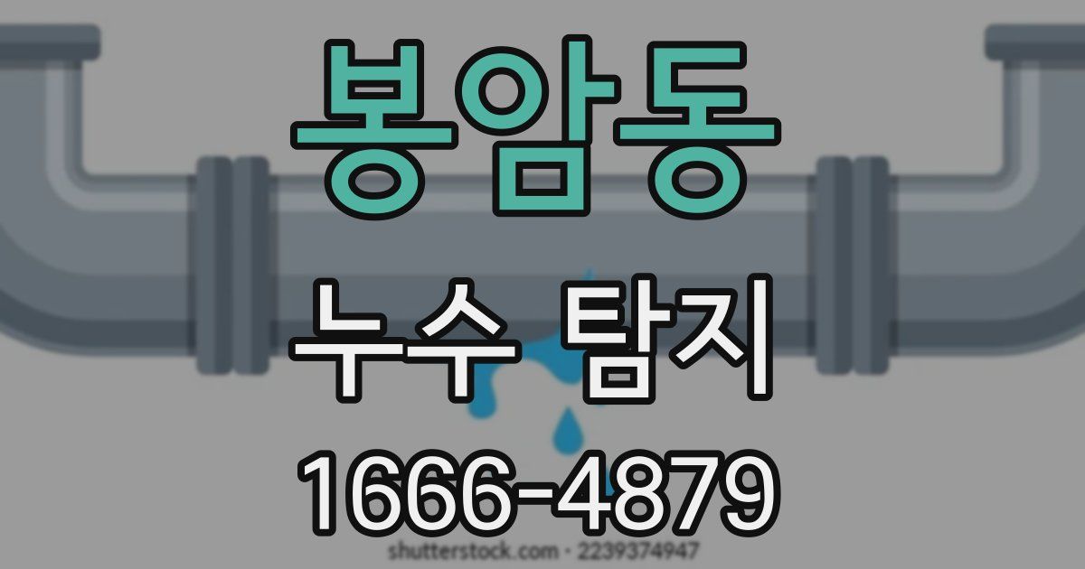 봉암동 누수 탐지