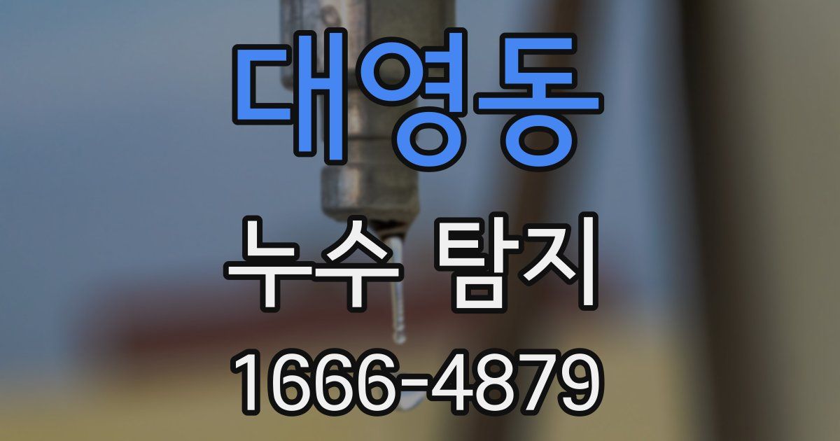 대영동 누수 탐지