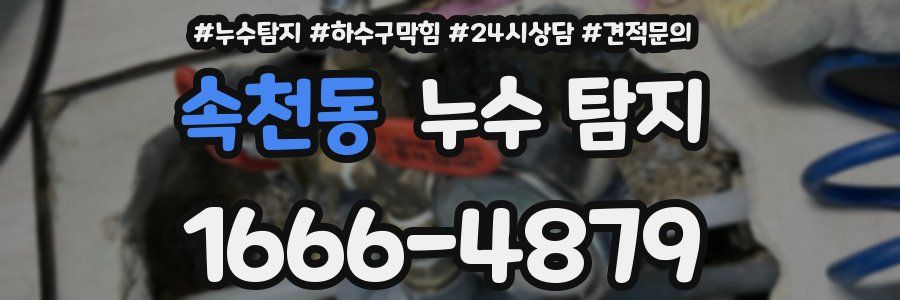 속천동 누수 탐지
