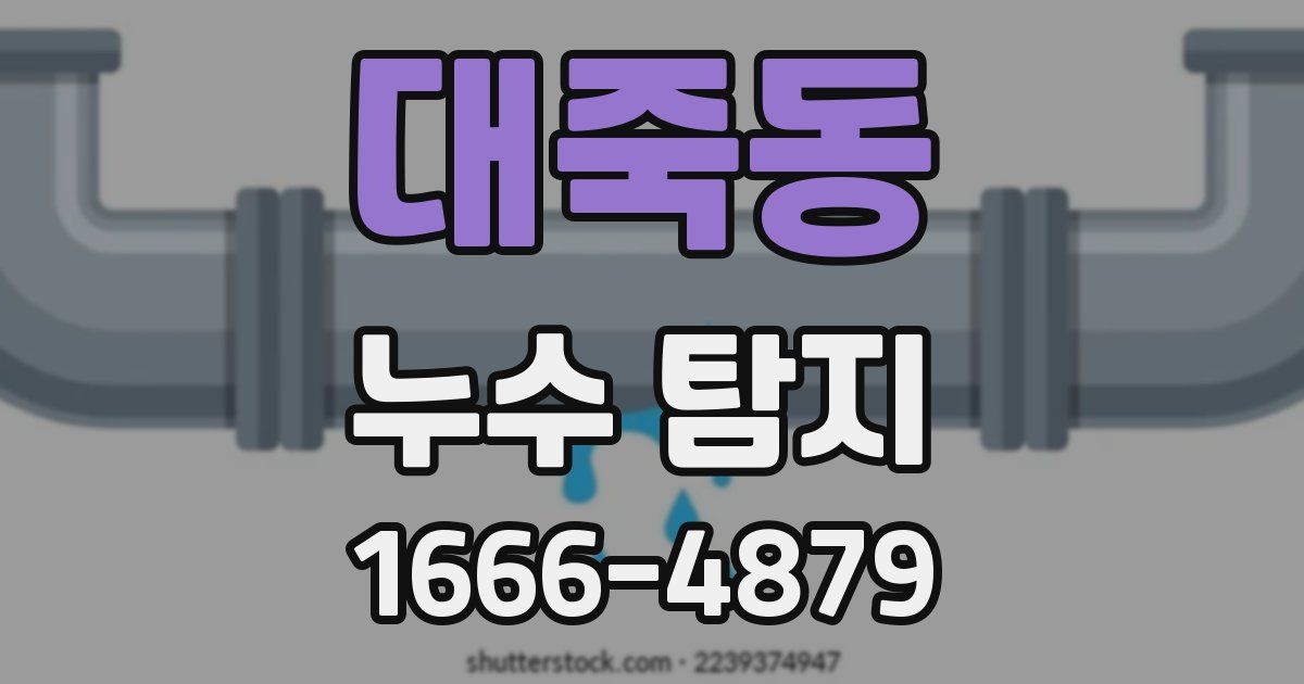 대죽동 누수 탐지