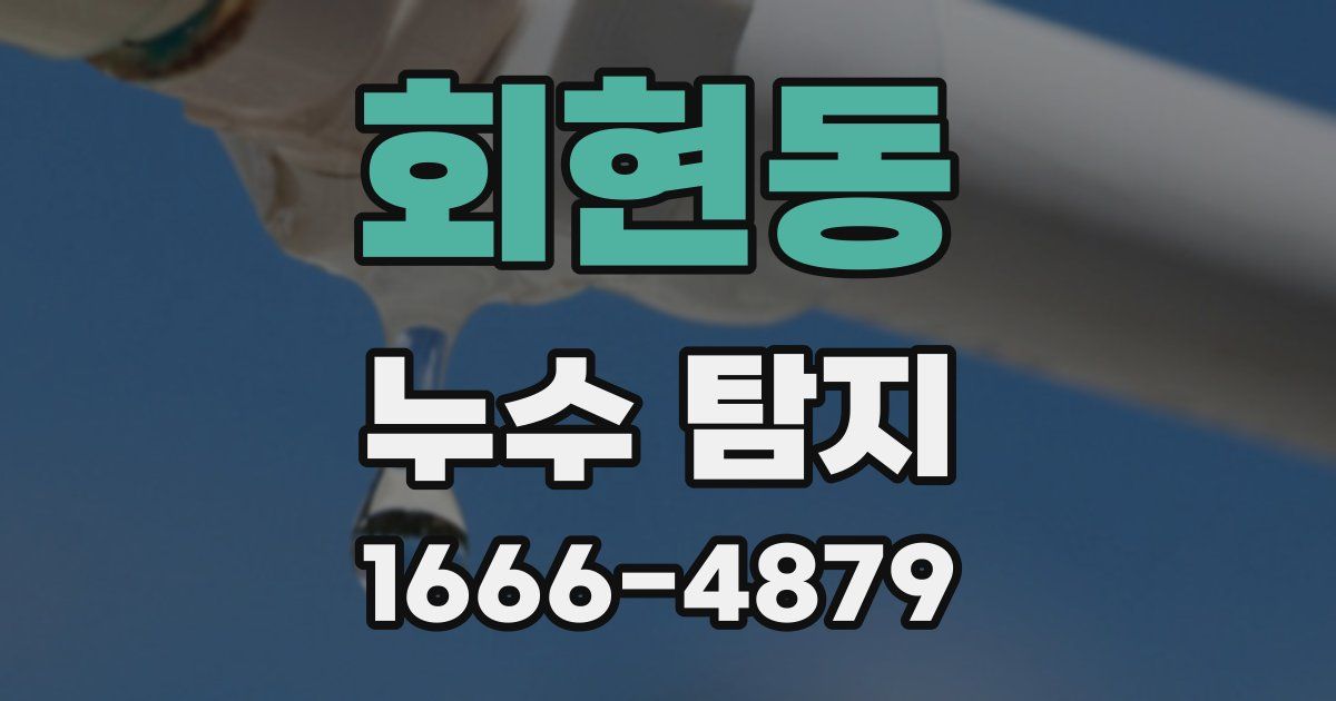 회현동 누수 탐지