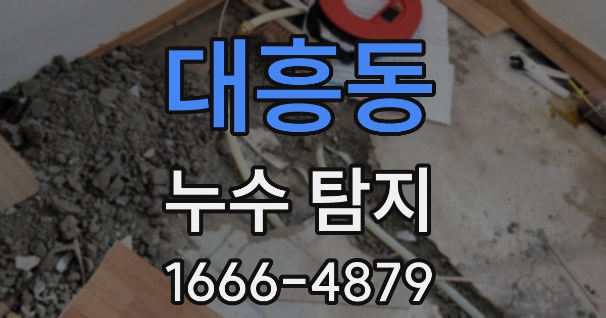 대흥동 누수 탐지