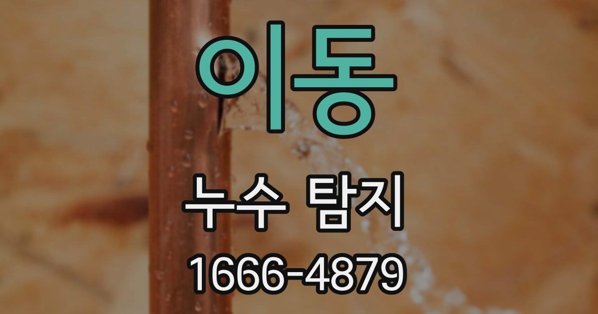 이동 누수 탐지