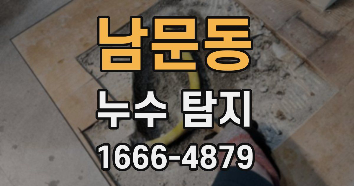 남문동 누수 탐지