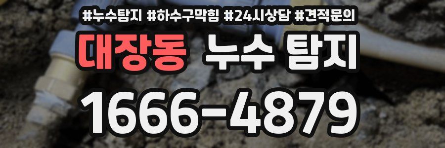 대장동 누수 탐지