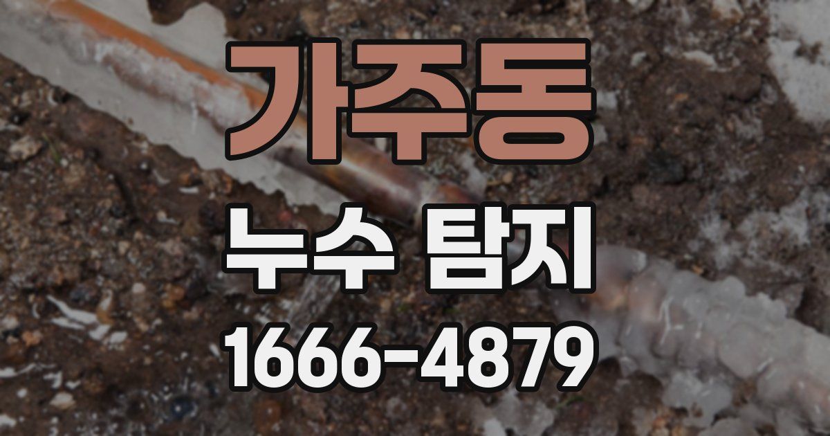 가주동 누수 탐지