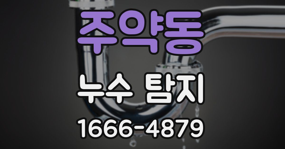 주약동 누수 탐지
