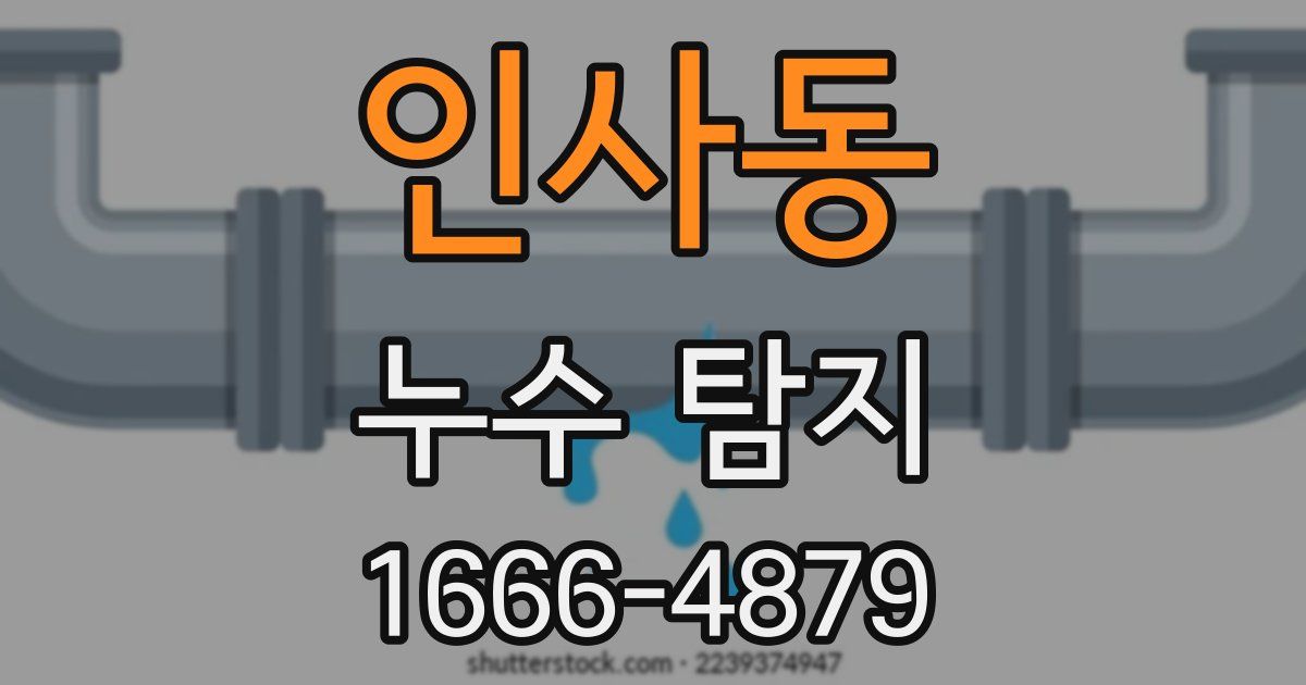 인사동 누수 탐지