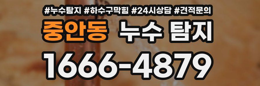 중안동 누수 탐지
