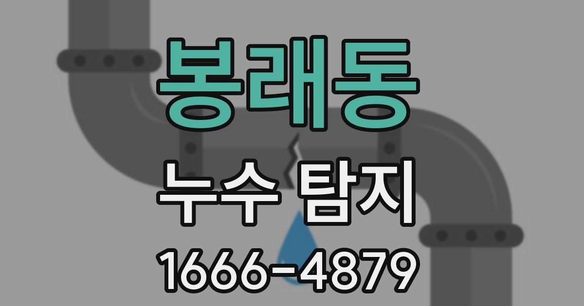 봉래동 누수 탐지