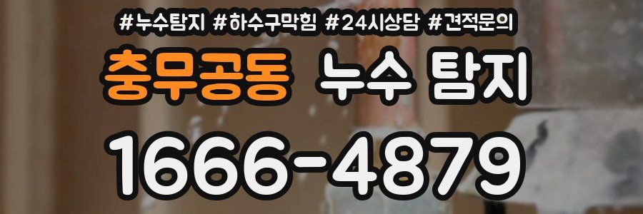 충무공동 누수 탐지