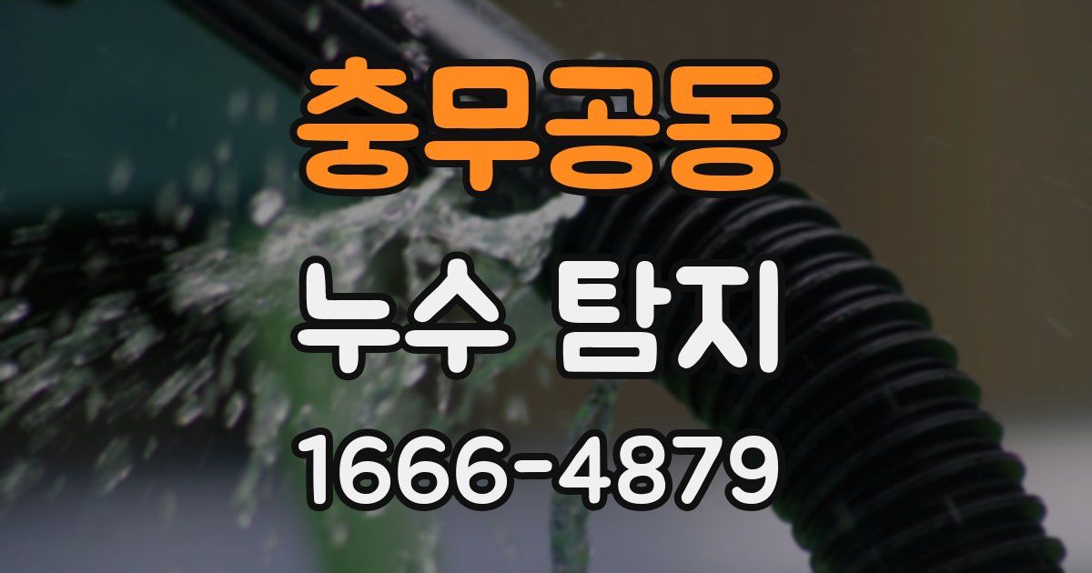 충무공동 누수 탐지