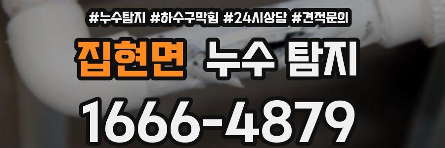 집현면 누수 탐지