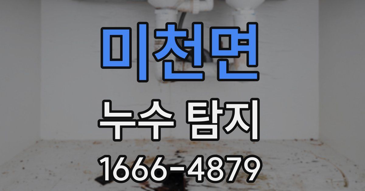 미천면 누수 탐지