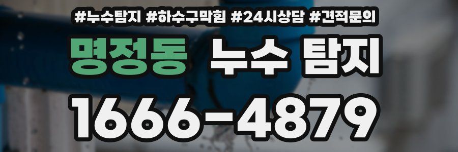 명정동 누수 탐지
